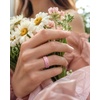 image:imageEgnaro Womens Silicone Wedding Ring Etched Rubber Band6mm Wide 2mm ThickPack A11DaisyOrchid Haze  Sweet Lilac  Sunlight Yellow  Pastel Blue