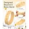 image:imageEgnaro Womens Silicone Wedding Ring Etched Rubber Band6mm Wide 2mm ThickPack A11DaisyOrchid Haze  Sweet Lilac  Sunlight Yellow  Pastel Blue