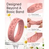 image:imageEgnaro Womens Silicone Wedding Ring Etched Rubber Band6mm Wide 2mm ThickPack A12DaisyCoral Red  Beige  PinkPurple  Deep Ultramarine