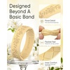 image:imageEgnaro Womens Silicone Wedding Ring Etched Rubber Band6mm Wide 2mm ThickPack A4Apple BlossomsSunlight Yellow  Sweet Lilac  Light Blue  Deep Ultramarine