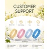 image:imageEgnaro Womens Silicone Wedding Ring Etched Rubber Band6mm Wide 2mm ThickPack A4Apple BlossomsSunlight Yellow  Sweet Lilac  Light Blue  Deep Ultramarine