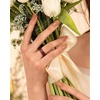 image:imageEgnaro Womens Silicone Wedding Ring Etched Rubber Band6mm Wide 2mm ThickPack A5Apple BlossomsBeige  Maroon  Blue Iris  Black