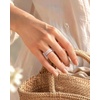 image:imageEgnaro Womens Silicone Wedding Ring Etched Rubber Band6mm Wide 2mm ThickPack A5Apple BlossomsBeige  Maroon  Blue Iris  Black