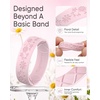 image:imageEgnaro Womens Silicone Wedding Ring Etched Rubber Band6mm Wide 2mm ThickPack A6DaisyNude  Cherry Pink  Light Purple  Meadow Green
