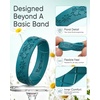 image:imageEgnaro Womens Silicone Wedding Ring Etched Rubber Band6mm Wide 2mm ThickPack A7DaisyCoral Red  Blue Jewel  Jade Green  Black