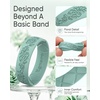 image:imageEgnaro Womens Silicone Wedding Ring Etched Rubber Band6mm Wide 2mm ThickPack A8FloraVineBeige  Light Green  Arctic Ice  Light Purple