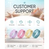 image:imageEgnaro Womens Silicone Wedding Ring Etched Rubber Band6mm Wide 2mm ThickPack E1SeaCharmPeach pink  Sunlight Yellow  Lilac Purple  Metal Cyan