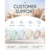 image:imageEgnaro Womens Silicone Wedding Ring Etched Rubber Band6mm Wide 2mm ThickPack E3SeaCharmOpal Green  Light Blue  Nude  Sand Pink