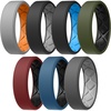 image:imageEgnaro Mens Silicone Ring 75mm Wide Beveled Flexible Rubber Wedding BandSETB1White GrayOrange  BlackLight Gray  BlackSky Blue  Olive GreenBlack  MaroonBlack  Twilight BlueBlack  BlackWhite Gray