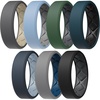 image:imageEgnaro Mens Silicone Ring 75mm Wide Beveled Flexible Rubber Wedding BandSETB3Light GraySea Blue  Classic BlueLight Gray  Ink GreenBlack Gray  Teal BlueBlack  Blue GrayArctic Ice  Dark GrayGreige  BlackBlack Gray