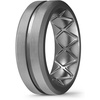 image:imageEgnaro Mens Silicone Rings 8mm Wide Two Tone Rubber Wedding Band for HimR6Metallic Tungsten
