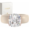 image:imageEgnaro Silicone Anniversary Ring with Stone Cushion Cut Cubic ZirconiaSETANude  Rose Gold