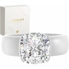 image:imageEgnaro Silicone Anniversary Ring with Stone Cushion Cut Cubic ZirconiaSETBWhite  Silver