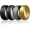 image:imageEgnaro Silicone Rings For Men Rubber Wedding Bands For Him 105mm Wide 28mm Thick Breathable Design Step EdgeSETA7Black  BlackLight Gray  Light GrayBlack  Gold