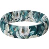 image:imageEgnaro Silicone Statement Ring Women Floral Patterned Rubber Wedding BandBMidnight Peony