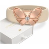 image:imageEgnaro Women Silicone Ring with Copper Alloy Butterfly Flexible Rubber BandPACK A Nude  Metal Butterfly  Rose Gold