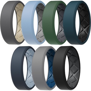 image:imageEgnaro Mens Silicone Ring 75mm Wide Beveled Flexible Rubber Wedding BandSETB3Light GraySea Blue  Classic BlueLight Gray  Ink GreenBlack Gray  Teal BlueBlack  Blue GrayArctic Ice  Dark GrayGreige  BlackBlack Gray