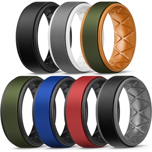 image:imageEgnaro Mens Wedding Rings 8mm Wide 2mm Thick Rubber Bands Breathable and Flexible Step Edge Ring Variety Multipack 17 For Gym Workout Travel Daily WearSETF12Black  Dark GrayWhite  Dark Foliage GreenCoral Orange  Dark Foliage GreenBlack  Klein BlueBlack  RedBlack  BlackDark Gray