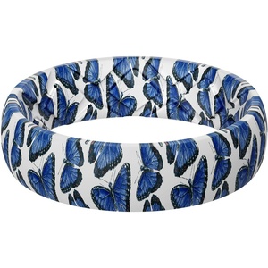 image:imageEgnaro Silicone Statement Ring Women Floral Patterned Rubber Wedding BandMMorpho