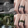 image:imageEgnaro Mens Silicone Wedding Rings 1467 Multipack Rubber Wedding Bands with Inner Arc Ergonomic Breathable Design for GymOutdoorGiftSETA1Black Black Gray Light Gray Olive Green