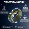 image:imageEgnaro Mens Silicone Wedding Rings 1467 Multipack Rubber Wedding Bands with Inner Arc Ergonomic Breathable Design for GymOutdoorGiftSETA1Black Black Gray Light Gray Olive Green