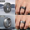 image:imageEgnaro Mens Silicone Wedding Rings 1467 Multipack Rubber Wedding Bands with Inner Arc Ergonomic Breathable Design for GymOutdoorGiftSETA2Black Black Gray Metal Black Gray Silver