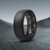 image:imageEgnaro Mens Silicone Wedding Rings 1467 Multipack Rubber Wedding Bands with Inner Arc Ergonomic Breathable Design for GymOutdoorGiftSETA4Black