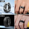 image:imageEgnaro Mens Silicone Wedding Rings 1467 Multipack Rubber Wedding Bands with Inner Arc Ergonomic Breathable Design for GymOutdoorGiftSETA5Black GrayBlack Camo Black Black Gray Metal Black Gray