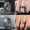 image:imageEgnaro Mens Silicone Wedding Rings 1467 Multipack Rubber Wedding Bands with Inner Arc Ergonomic Breathable Design for GymOutdoorGiftSETA5Black GrayBlack Camo Black Black Gray Metal Black Gray