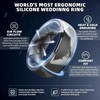image:imageEgnaro Mens Silicone Wedding Rings 1467 Multipack Rubber Wedding Bands with Inner Arc Ergonomic Breathable Design for GymOutdoorGiftSETB4Black GrayBlack Camo
