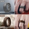 image:imageEgnaro Mens Silicone Wedding Rings 1467 Multipack Rubber Wedding Bands with Inner Arc Ergonomic Breathable Design for GymOutdoorGiftSETC1Black Black Gray Light Gray Dark Brown