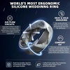 image:imageEgnaro Mens Silicone Wedding Rings 1467 Multipack Rubber Wedding Bands with Inner Arc Ergonomic Breathable Design for GymOutdoorGiftSETC5Black Light Gray Twilight Blue Black GrayBlack Camo