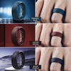 image:imageEgnaro Mens Silicone Wedding Rings 1467 Multipack Rubber Wedding Bands with Inner Arc Ergonomic Breathable Design for GymOutdoorGiftSETD2Silver Dark Gray Twilight Blue Black Purple Coffee Brown Black Gray Black