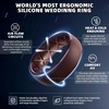 image:imageEgnaro Mens Silicone Wedding Rings 1467 Multipack Rubber Wedding Bands with Inner Arc Ergonomic Breathable Design for GymOutdoorGiftSETD2Silver Dark Gray Twilight Blue Black Purple Coffee Brown Black Gray Black