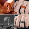 image:imageEgnaro Mens Silicone Wedding Rings 1467 Multipack Rubber Wedding Bands with Inner Arc Ergonomic Breathable Design for GymOutdoorGiftSETD5Black Black Gray Light Gray Dark Pumpkin