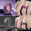 image:imageEgnaro Mens Silicone Wedding Rings 1467 Multipack Rubber Wedding Bands with Inner Arc Ergonomic Breathable Design for GymOutdoorGiftSETD6Black Black Gray Light Gray Orchid Haze