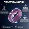 image:imageEgnaro Mens Silicone Wedding Rings 1467 Multipack Rubber Wedding Bands with Inner Arc Ergonomic Breathable Design for GymOutdoorGiftSETD6Black Black Gray Light Gray Orchid Haze
