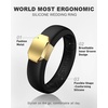 image:imageEgnaro Silicone Wedding Bands Women Inner Arc Ergonomic Breathable DesignSETBBlackMetal Gold