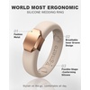 image:imageEgnaro Silicone Wedding Bands Women Inner Arc Ergonomic Breathable DesignSETGLight NudeMetal Light Rose Gold BlackMetal Gold