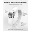 image:imageEgnaro Silicone Wedding Bands Women Inner Arc Ergonomic Breathable DesignSETKBlackMetal Silver WhiteMetal Silver