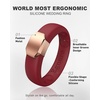 image:imageEgnaro Silicone Wedding Bands Women Inner Arc Ergonomic Breathable DesignSETPCrimsonMetal Light Rose Gold Blue JewelMetal Gold