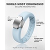 image:imageEgnaro Silicone Wedding Bands Women Inner Arc Ergonomic Breathable DesignSETWLight BlueMetal Silver
