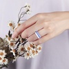 image:imageEgnaro Womens Braided Silicone Wedding Ring Stylish Stackable Rubber Band21Pink Camo  Honey Red  Mint Green  Sky blue  light purpleblue  White  peach pink