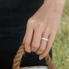 image:imageEgnaro Womens Braided Silicone Wedding Ring Stylish Stackable Rubber BandD  8 Rings Bronze Metallic Silver Rose Gold Light Rose Gold Pink Sand Marble White