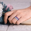 image:imageEgnaro Womens Braided Silicone Wedding Ring Stylish Stackable Rubber BandE  8 Rings Sunlight Arctic Ice Green Mist Soybean Peach Pink orchid haze White Black C