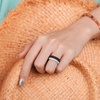 image:imageEgnaro Womens Braided Silicone Wedding Ring Stylish Stackable Rubber BandE2Black  Metallic Silver  Marble  Light Gray  Dark silver