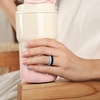 image:imageEgnaro Womens Braided Silicone Wedding Ring Stylish Stackable Rubber BandE31Faint Red  Lilac Purple  Sky Blue  Black  White
