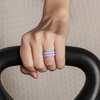 image:imageEgnaro Womens Braided Silicone Wedding Ring Stylish Stackable Rubber BandE32Lilac Purple  Sky Blue  Teal Mist  Black  White