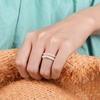 image:imageEgnaro Womens Braided Silicone Wedding Ring Stylish Stackable Rubber BandSETNBlack Marble Maroon Rose Gold