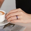 image:imageEgnaro Womens Braided Silicone Wedding Ring Stylish Stackable Rubber BandSETNWhite